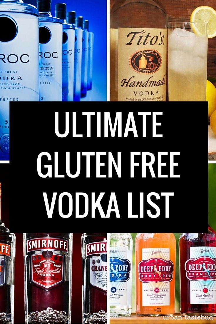 Gluten Free Vodka List (Updated 2021) - The Ultimate Guide | Gluten free vodka, Gluten free