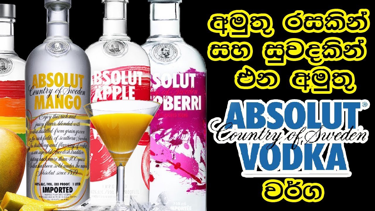 Absolut Vodka Flavored Products Episode 03 - වොඩ්කා අමුතුම රසකින් ‍යුත් බොතල් | SL The Bro - YouTube